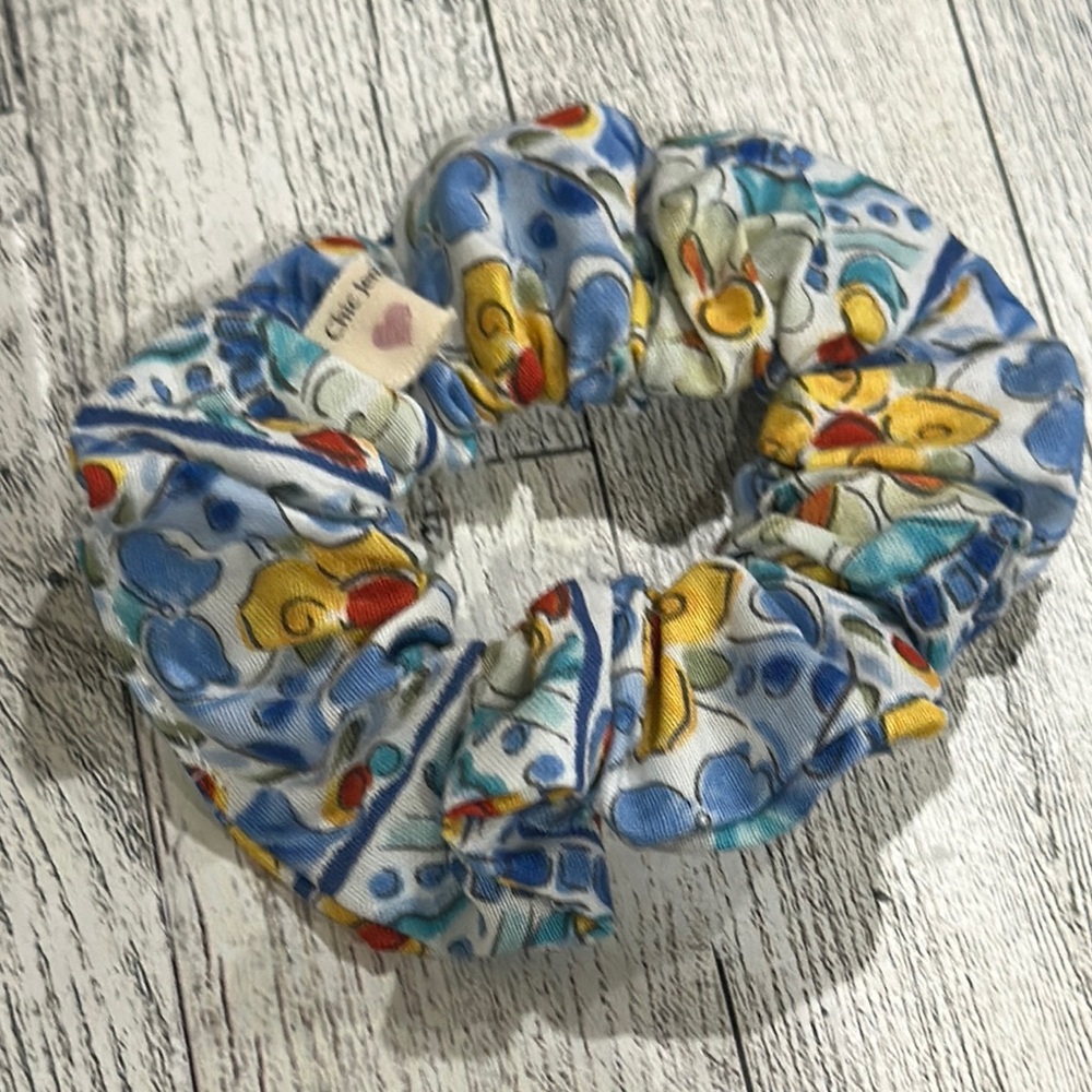 Chic Jem Blue and Yellow Textured Hair Accessory